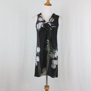HYPE Floral Silk Sleeveless Shift Dress